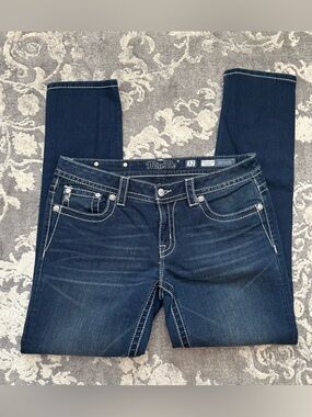 MISS ME Signature Rise Skinny Crystal Jeans JP5589S